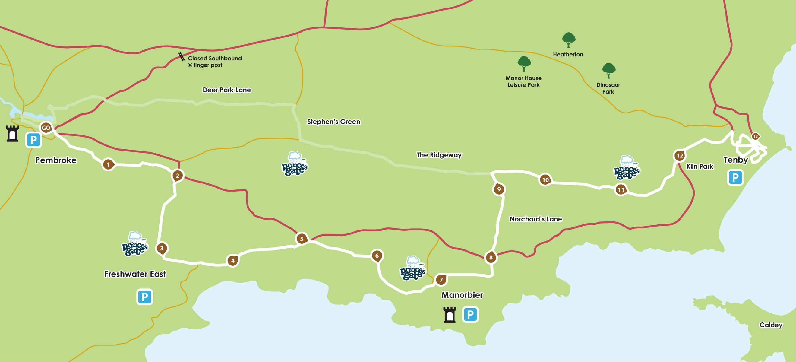 Course map for The Wales Half Marathon